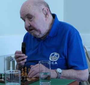 Stan Lovell playing at the 2023 Chairman's Cup in Bournemouth