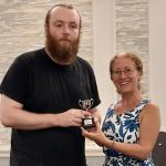 Brandan Read receives the Inaugural New Year Cup Open Trophy